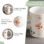 Botanical Fresh Fine Bone China Coffee Mugs