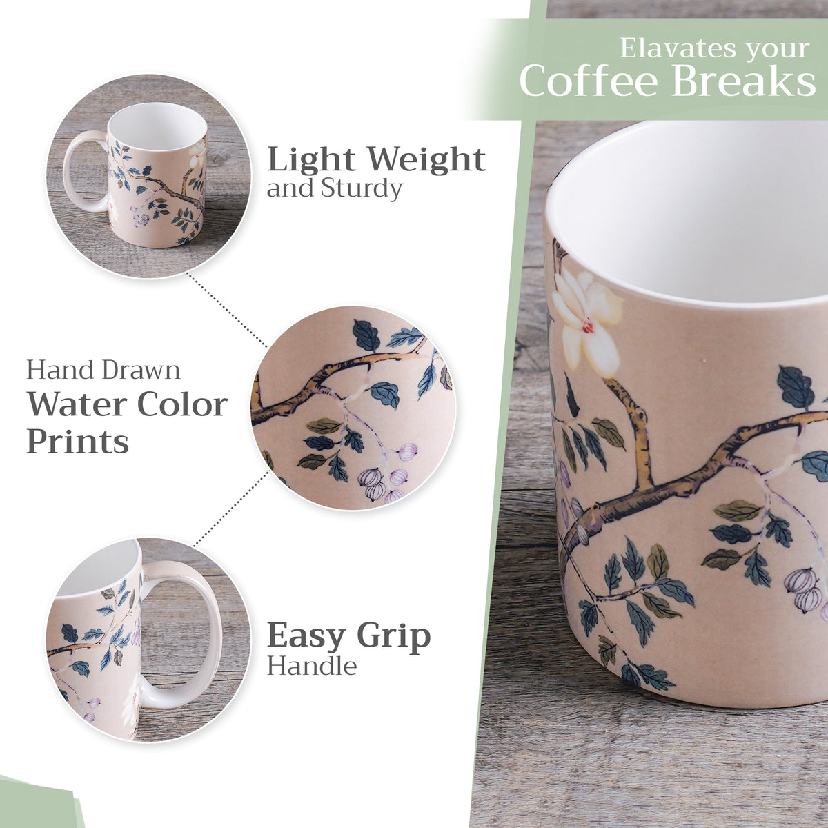 Osaka Fine Bone China Coffee Mugs