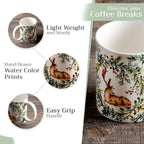 Holly Time Fine Bone China Coffee Mugs