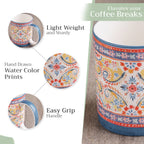 Indian Floral Fine Bone China Coffee Mugs