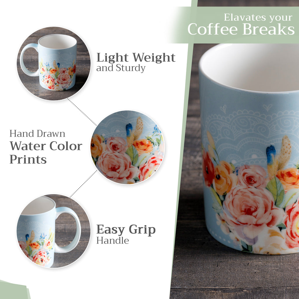 Ibiza - Blue Fine Bone China Coffee Mugs