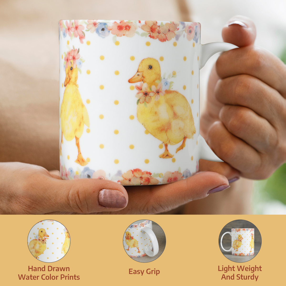 Ducklings In Spring Fine Bone China Coffee Mugs