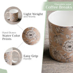 Pretty Autumn Fine Bone China Coffee Mugs