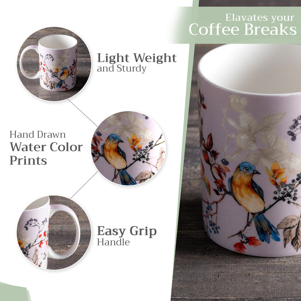 Equinoxe - Grey Fine Bone China Coffee Mugs