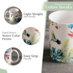 Tropiques Fine Bone China Coffee Mugs