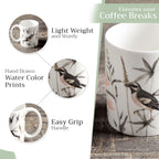 Meadow Florals - Brown Fine Bone China Coffee Mugs