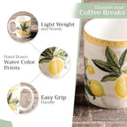 Limoncello Fine Bone China Coffee Mugs