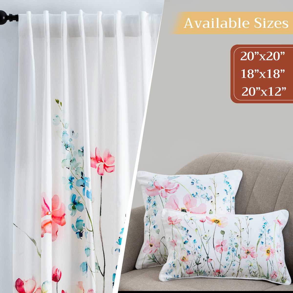 Delphinium Throw Pillow Covers