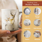 Deer In The Woods Fine Bone China Coffee Mugs