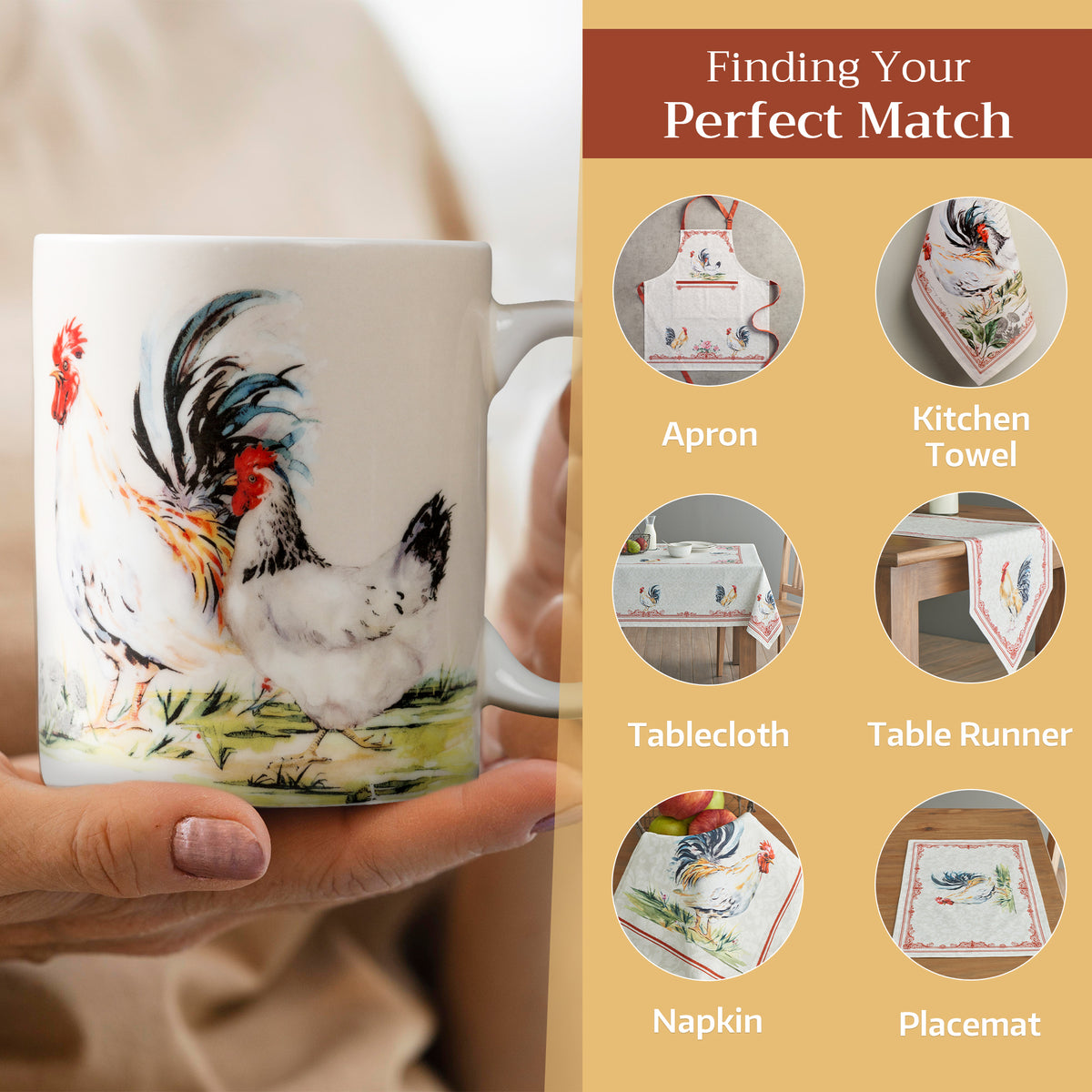 Campagne Fine Bone China Coffee Mugs