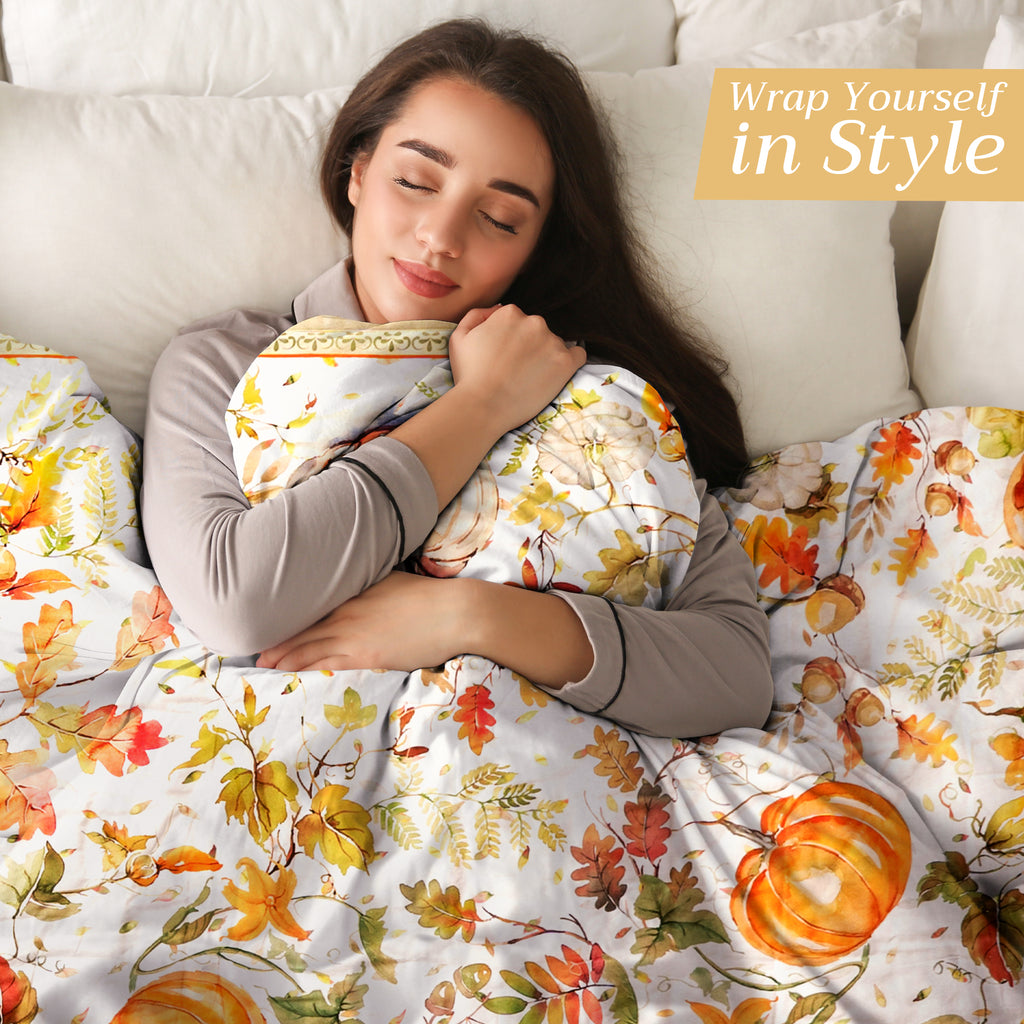 Pumpkin Passion Throw Blankets