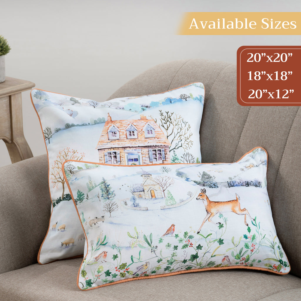 Snowy World Throw Pillow Covers