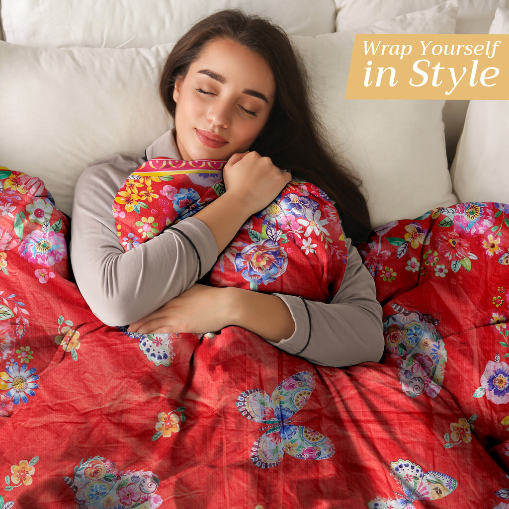 Happy Florals Throw Blankets