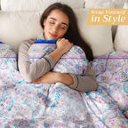 Indian Floral Throw Blankets