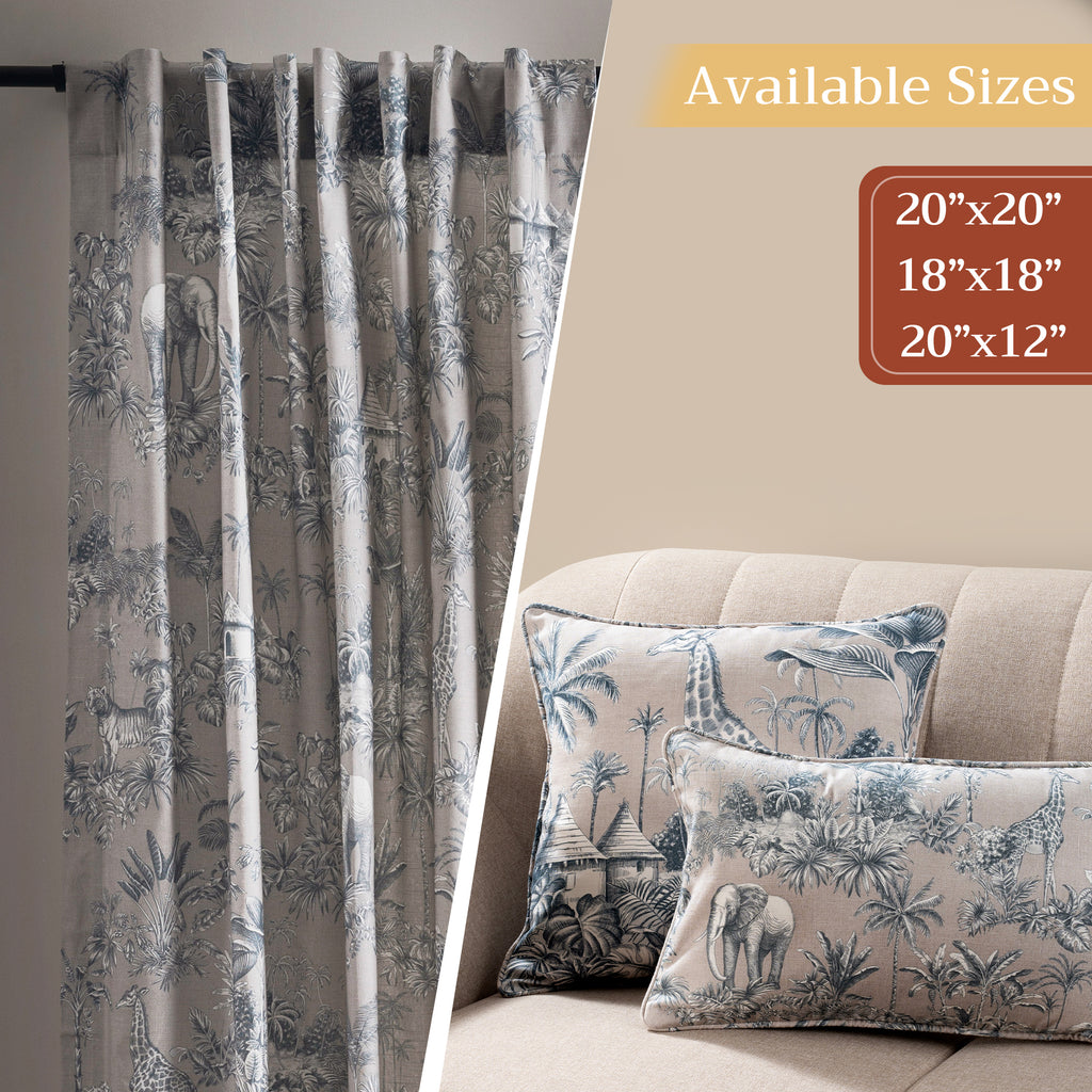 Savana Jouy Throw Pillow Covers