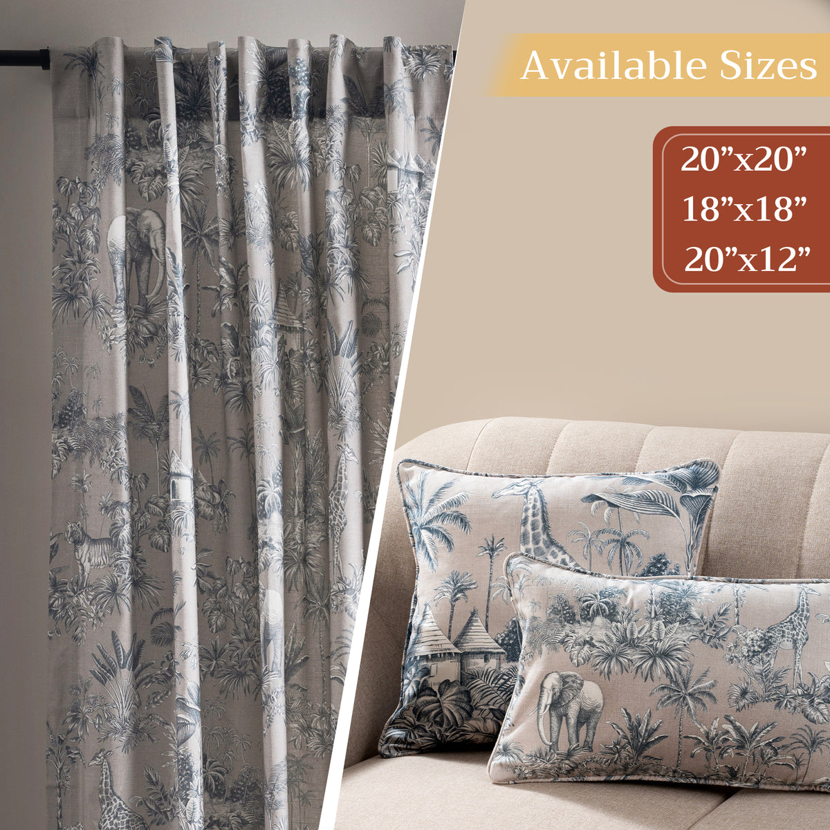 Savana Jouy Throw Pillow Covers