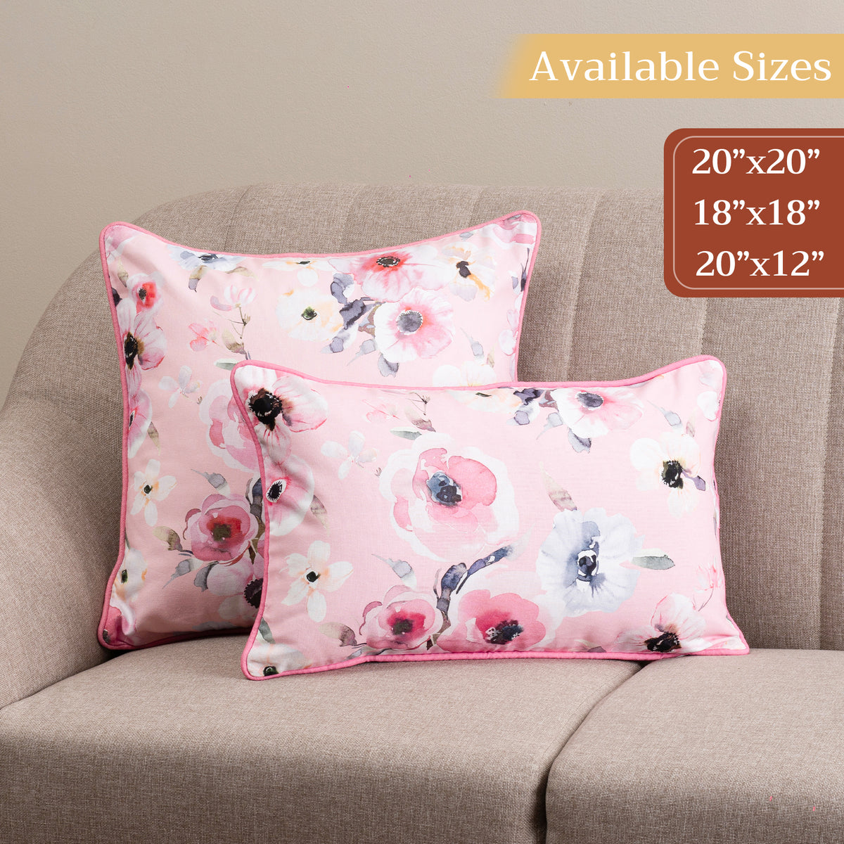 Pale Garden Throw Pillow Covers