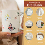 Botanical Fresh Fine Bone China Coffee Mugs