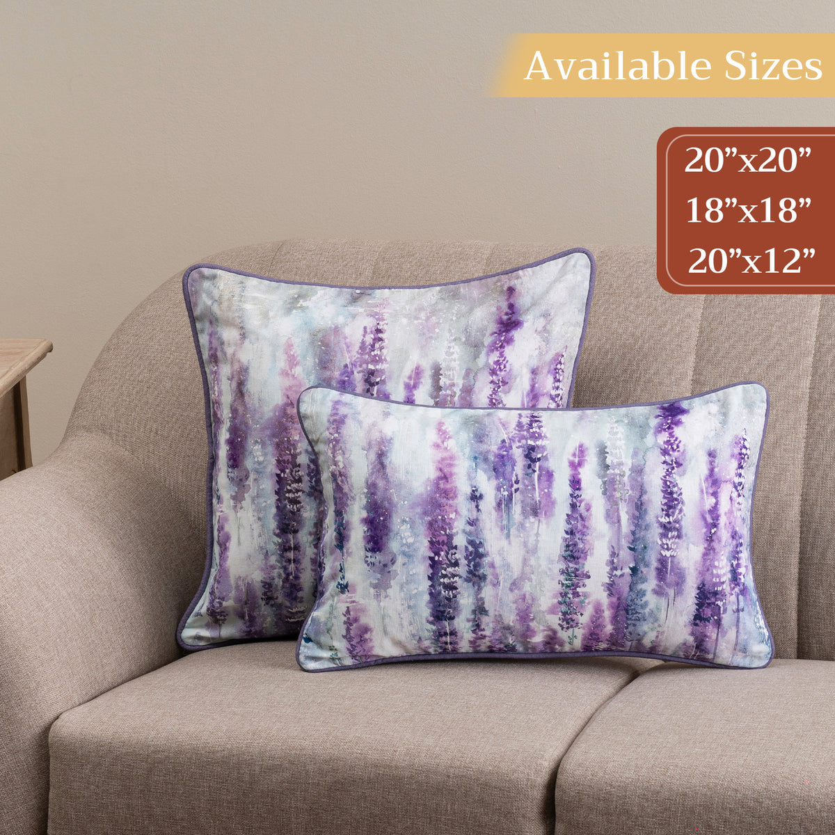 Rose Lavender Sage Throw Pillow Covers