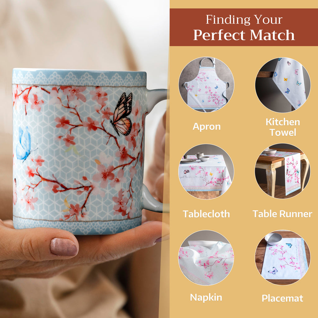 Blossoms in Spring Fine Bone China Coffee Mugs