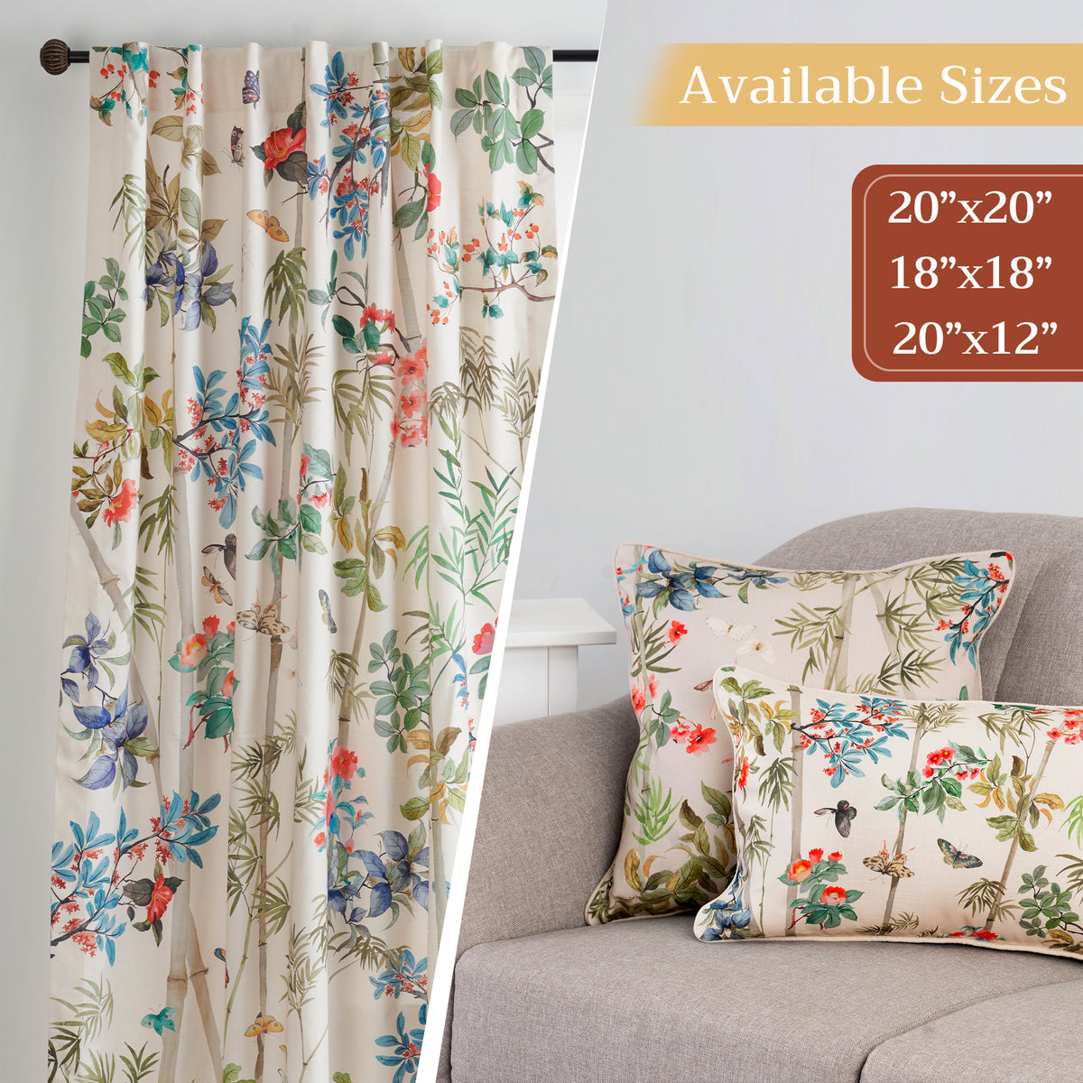 Canne Throw Pillow Covers