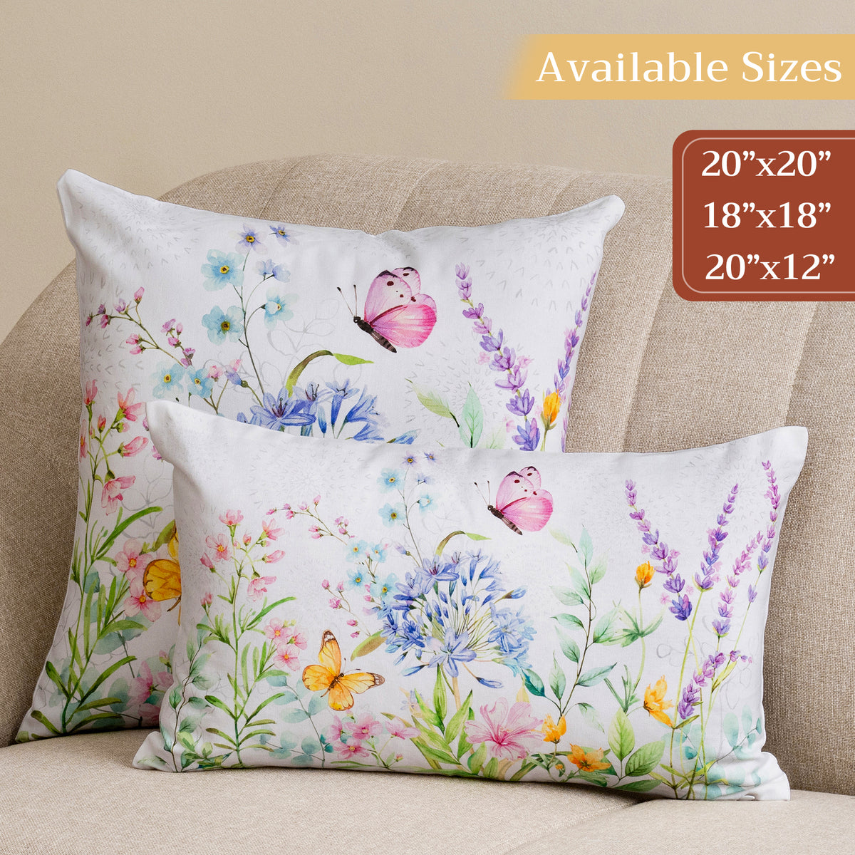 Artist Garden Throw Pillow Covers