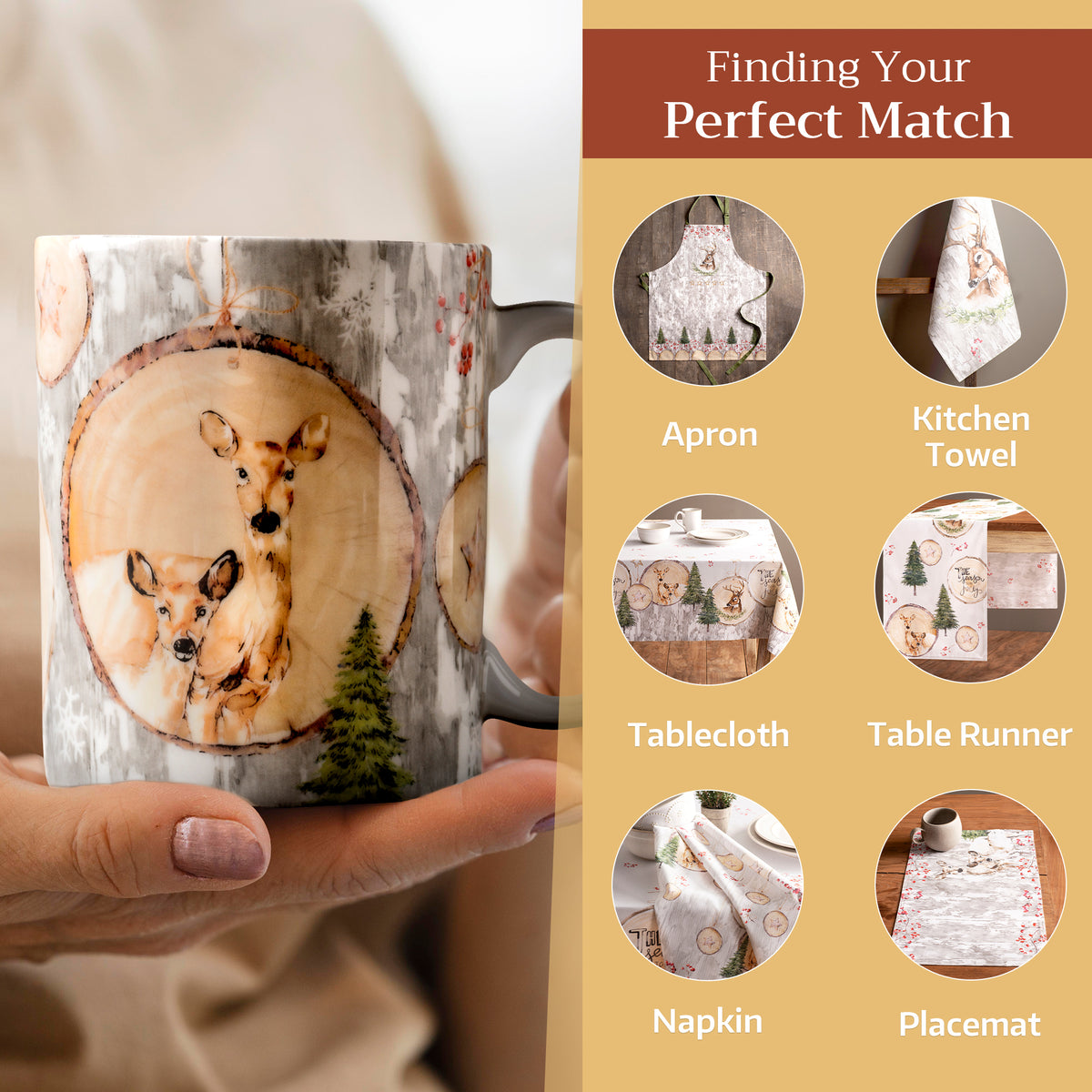 Mountain Life Fine Bone China Coffee Mugs