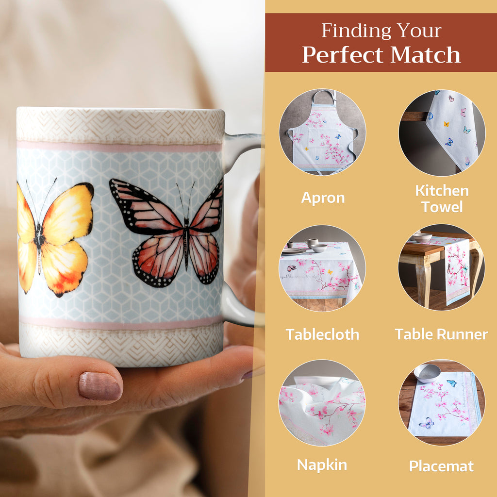Blossoms in Spring Fine Bone China Coffee Mugs