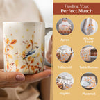 Oak Leaves Fine Bone China Coffee Mugs