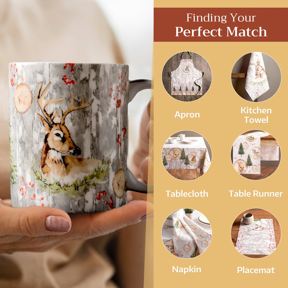 Mountain Life Fine Bone China Coffee Mugs