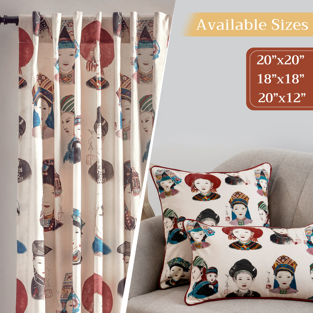 Pupeo People Throw Pillow Covers
