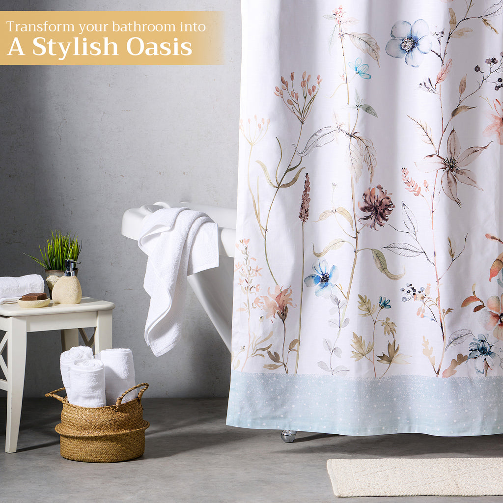 Ice Florals Shower Curtains