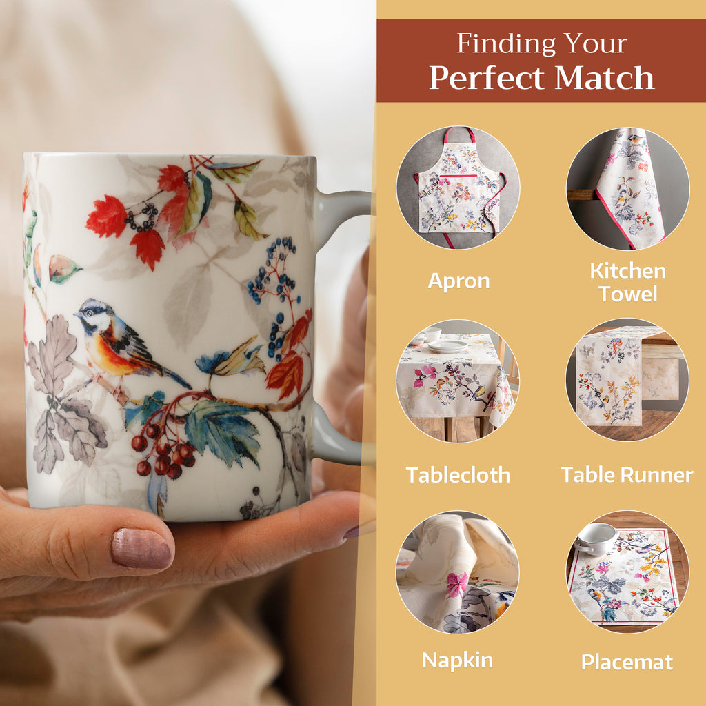 Equinoxe - Beige Fine Bone China Coffee Mugs
