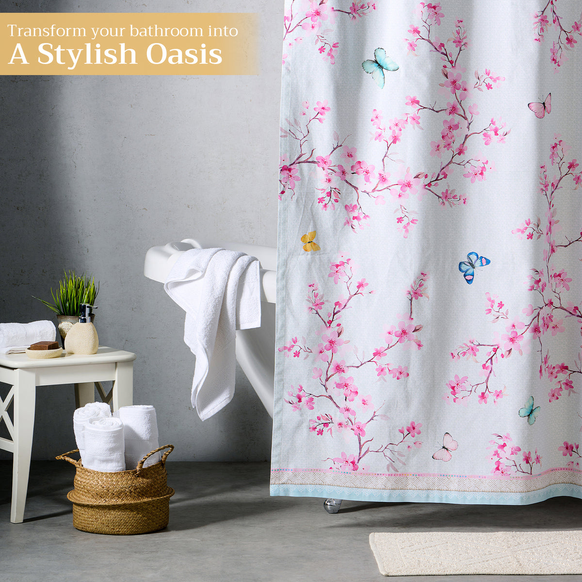 Blossoms in Spring Shower Curtains