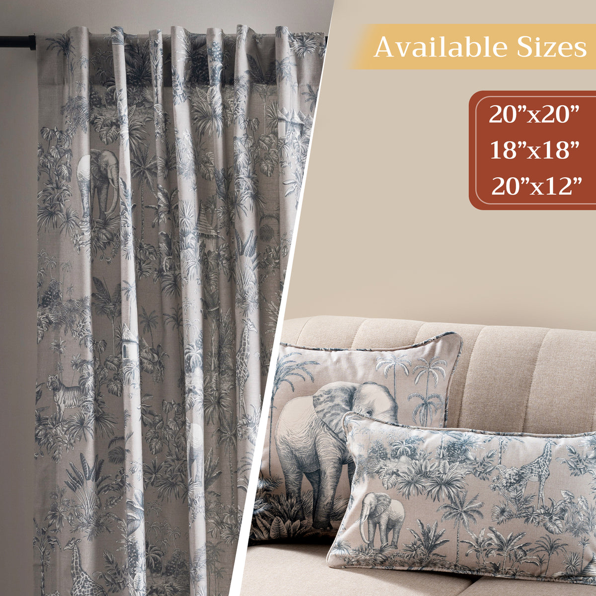 Savana Jouy Throw Pillow Covers