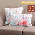 Pale Garden Throw Pillow Covers