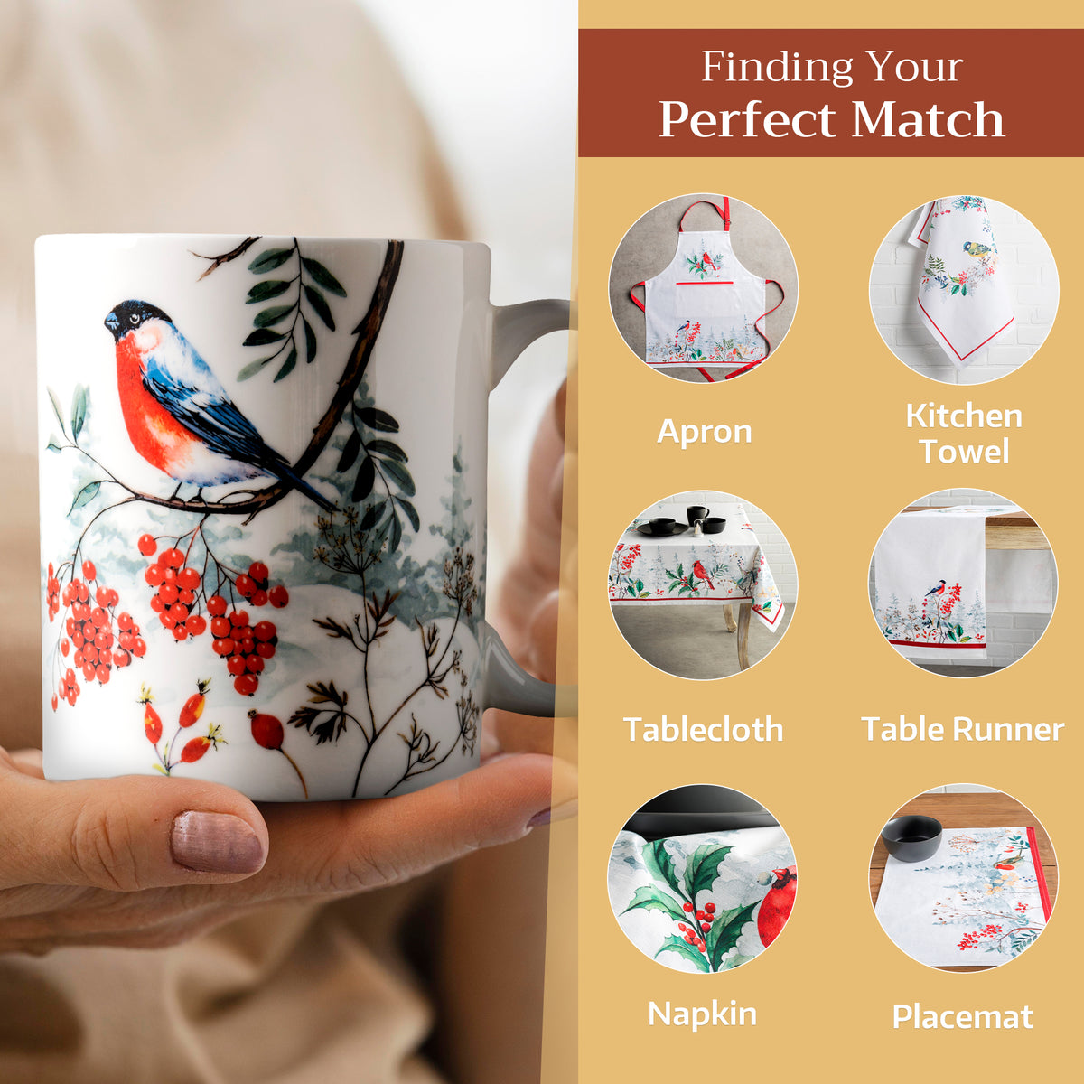 Morzine Fine Bone China Coffee Mugs
