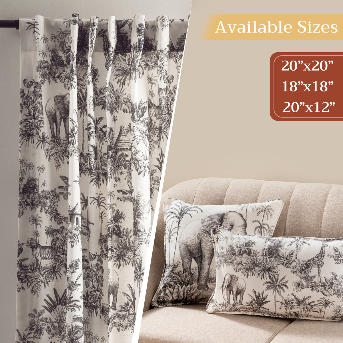 Savana Jouy Throw Pillow Covers