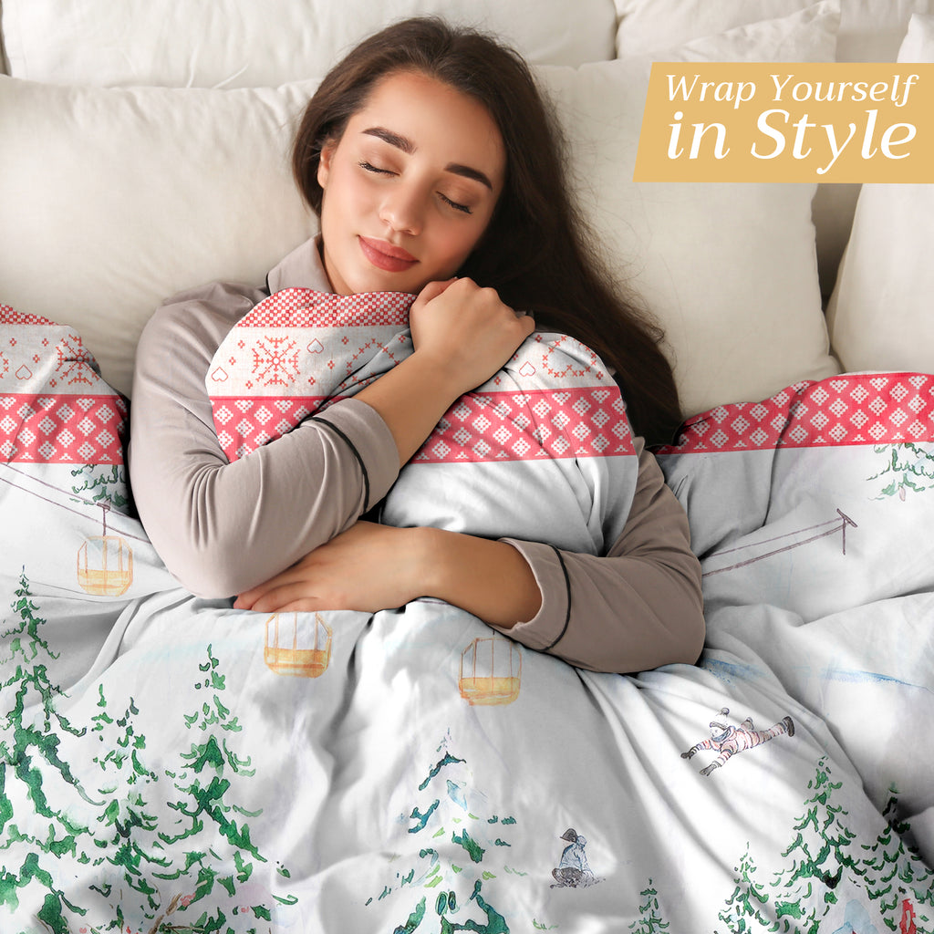 Rural Christmas Throw Blankets
