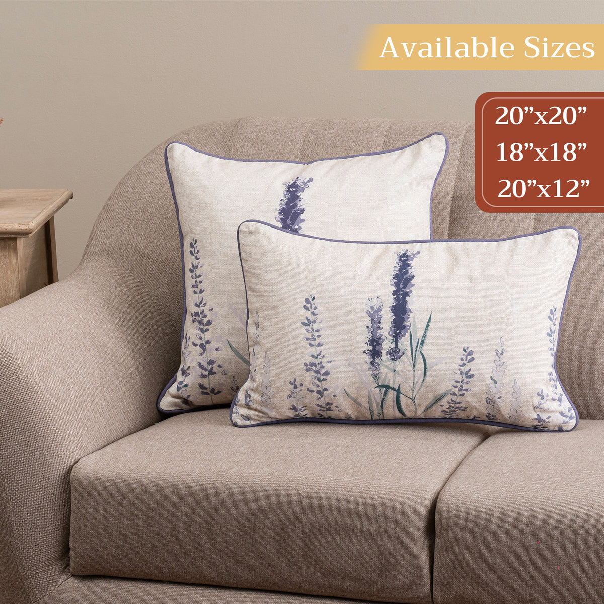 Rose Lavender Sage Throw Pillow Covers