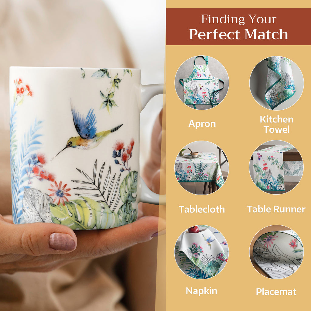 Tropiques Fine Bone China Coffee Mugs