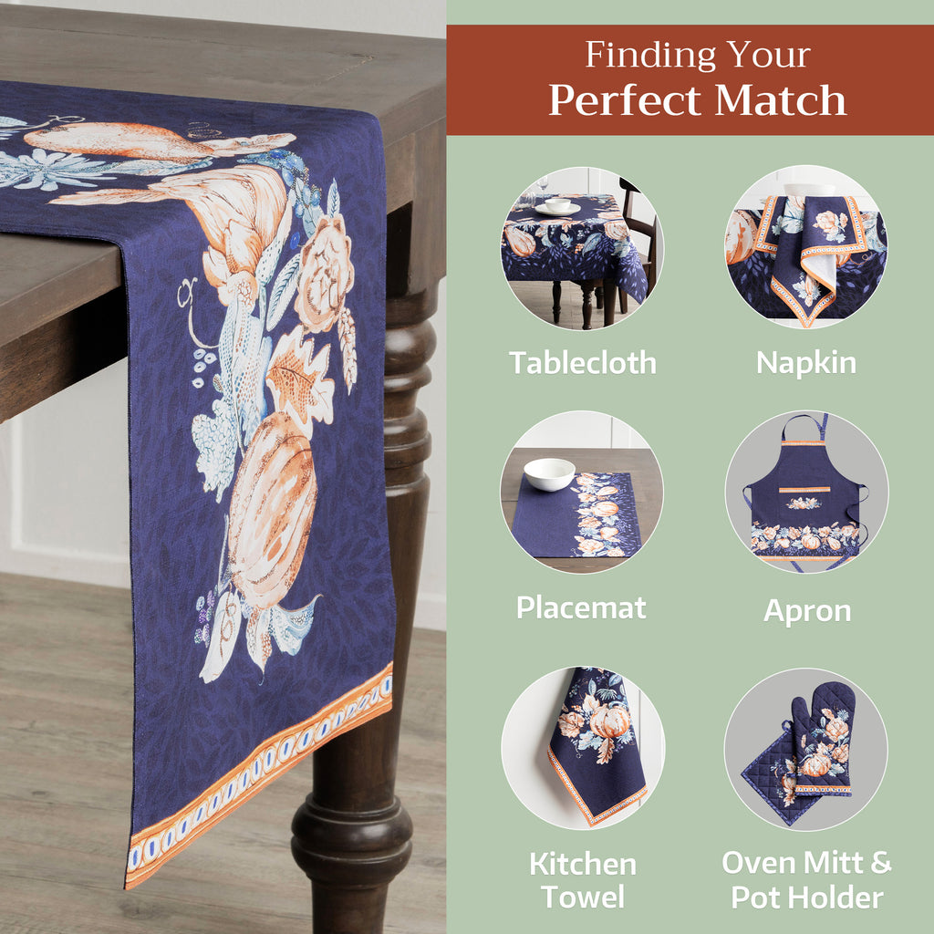 Pumpkin Blues Table Runners