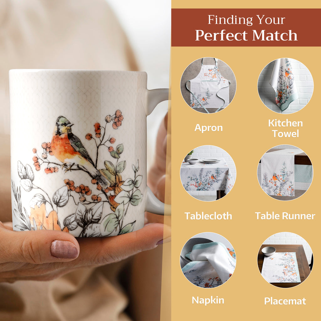 Whitish Shabby Chique Fine Bone China Coffee Mugs
