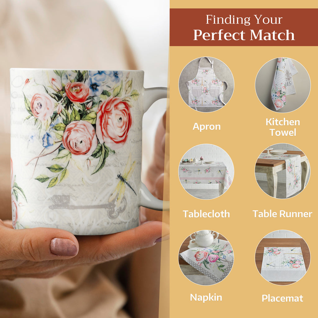 Champ De Mars Fine Bone China Coffee Mugs
