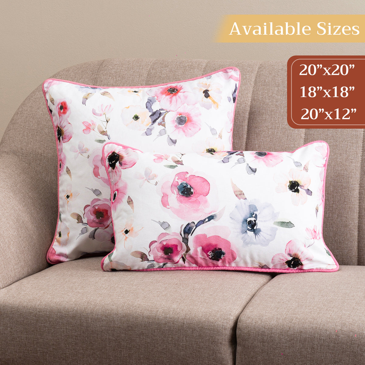 Pale Garden Throw Pillow Covers