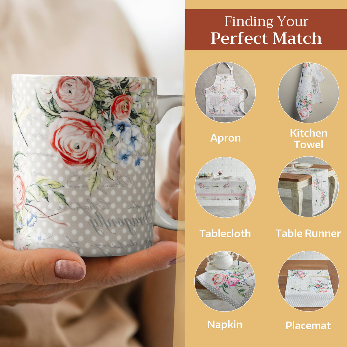 Champ De Mars Fine Bone China Coffee Mugs