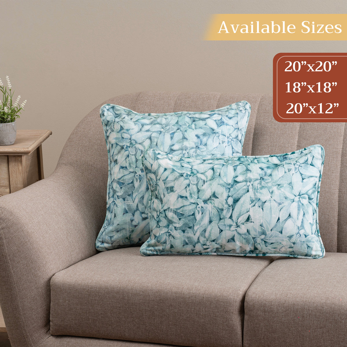 Rose Lavender Sage Throw Pillow Covers