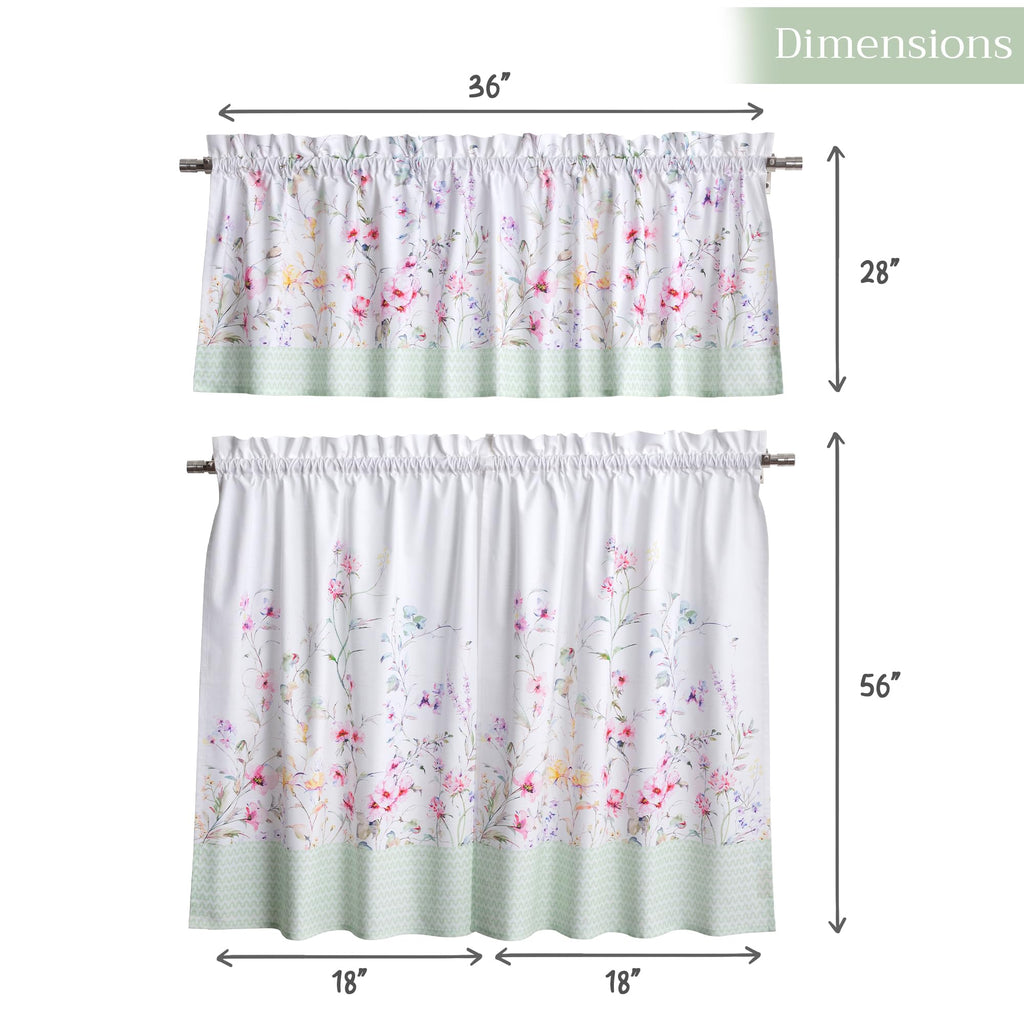 Summer Floral Kitchen Curtains