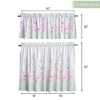 Summer Floral Kitchen Curtains