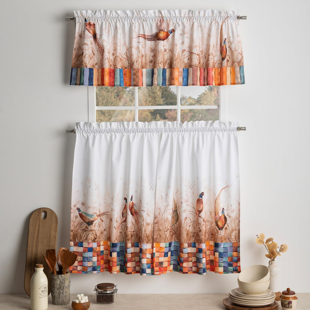 Faisan D'Automne Kitchen Curtains